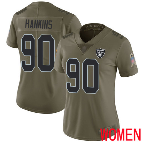 Oakland Raiders Limited Olive Women Johnathan Hankins Jersey NFL Football 90 2017 Salute to Jersey